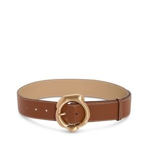 NWT $258 Cult Gaia Women's Meerah Leather Belt in Cuoio - size XS / Small!